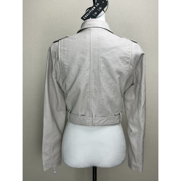 LA Coalition Vegan Leather Biker Style Jacket size S New With Tags - Picture 7 of 16